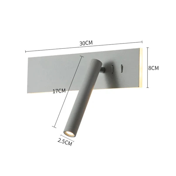 Afralia™ LED Wall Reading Lamp for Bedroom, Hotel Headboard, Night Light
