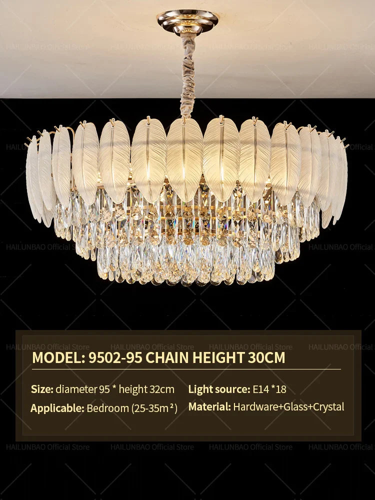 Afralia™ Luxury Crystal Chandelier: Modern Elegance for Living Room, Hall, Restaurant Lighting