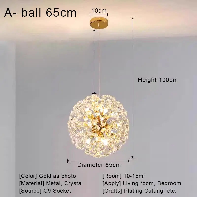 Afralia™ Crystal LED Ceiling Pendant Chandelier for Home Decoration and Lighting