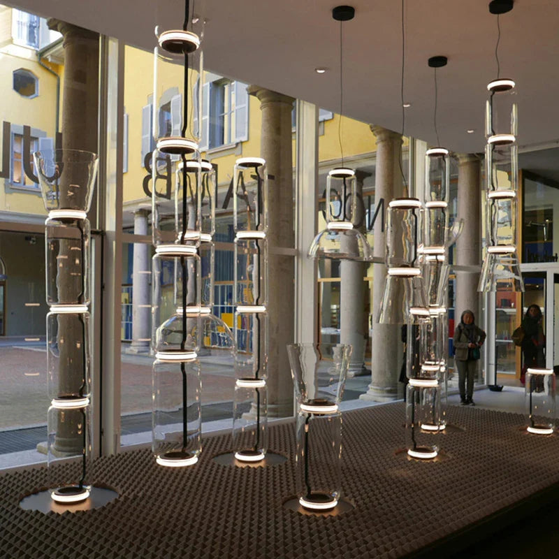 Nordic Minimalist Chandelier Led Pendant Light by Afralia™ for Home Decor and Lighting Fixtures