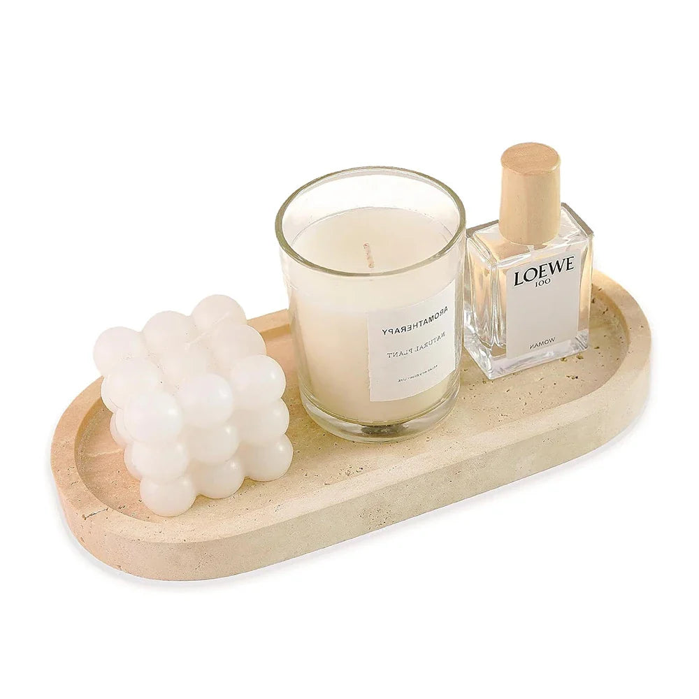 Afralia™ Marble Decorative Tray for Bathroom Vanity Dresser