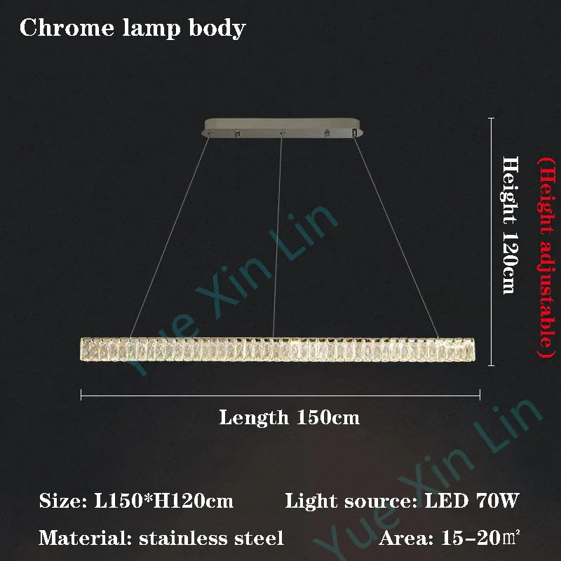 Afralia™ Luxury Crystal Chandelier for High-End Dining Tables by Italian Designer