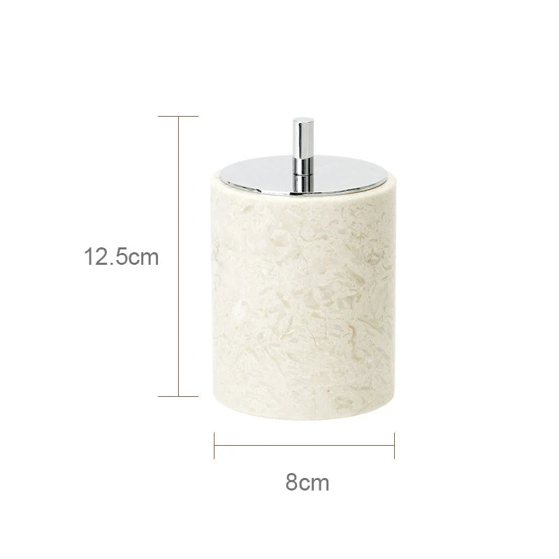 Afralia™ Marble Bathroom Set: Soap Dish, Holder, Vanity Tray - Elegant Bathroom Accessories