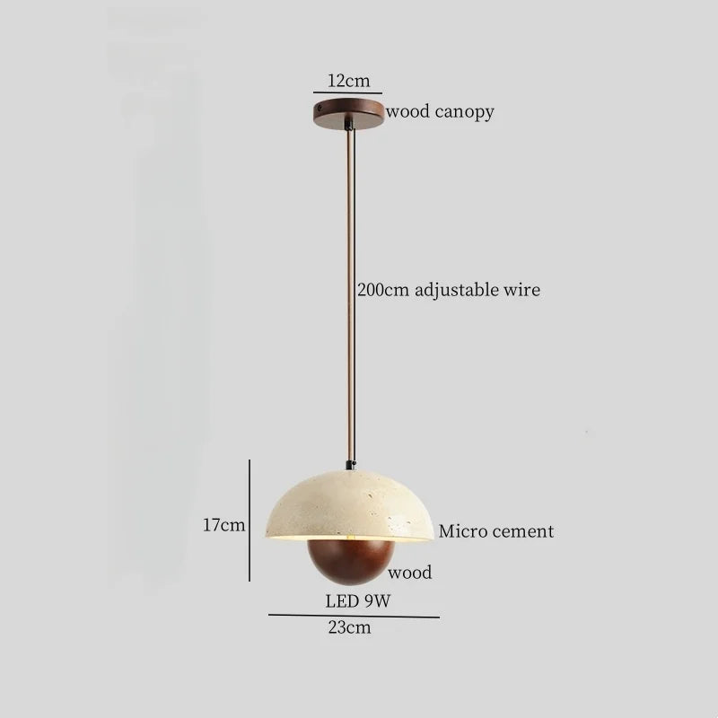 Afralia™ Columnar Micro Cement LED Hanging Lamps | Home Decor Pendant Light
