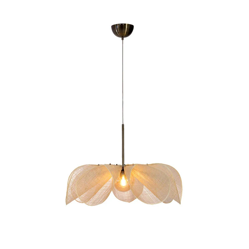 Afralia™ Nordic Wabi Sabi Fabric Chandelier Pendant Lamp for Home Decor Lighting