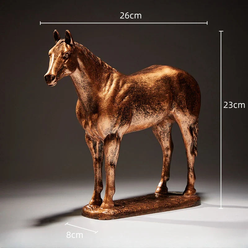 Afralia™ Resin Horse Sculpture Decor - Transparent Colored Animal Figurine