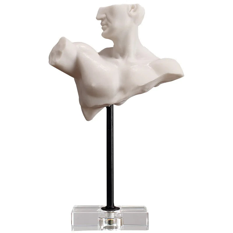 Afralia™ Resin Roman Figure Sculpture | Abstract Human Body Decorative Figurine