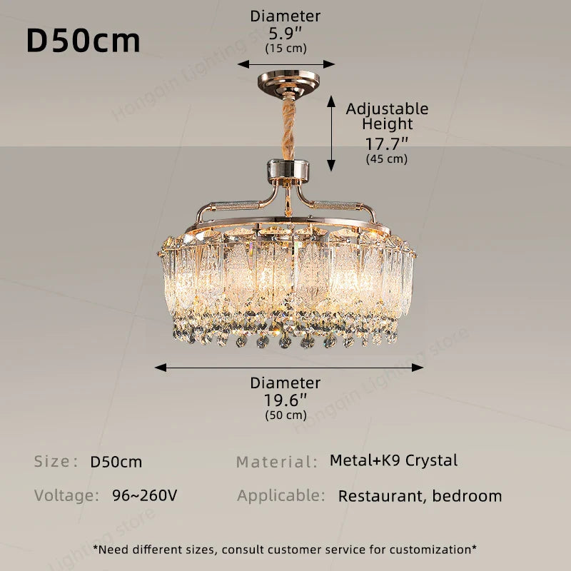Afralia™ Crystal Chandelier Modern Luxury Pendant Light for Kitchen Island Living Room Hallway