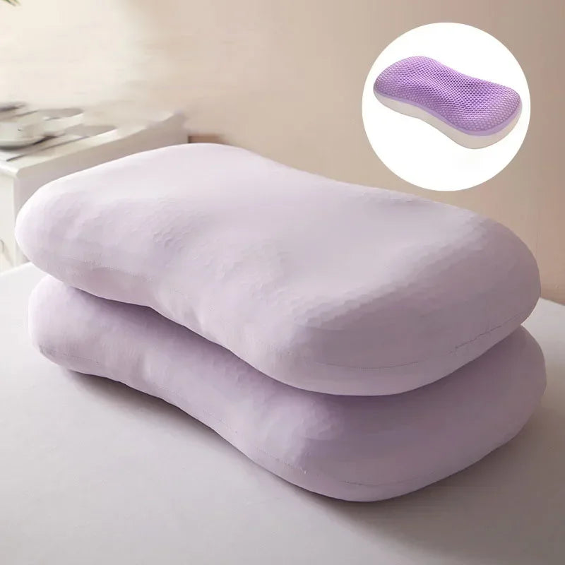 Afralia™ Summer Honeycomb Cooling Pillow with Soft Warm Side & Ice Silk Pillowcase