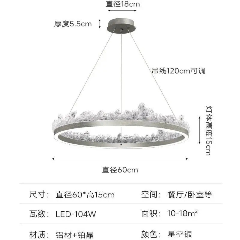 Afralia™ Iceberg Open Kitchen Pendant Light - Terrace Dining Table Bar Island Design