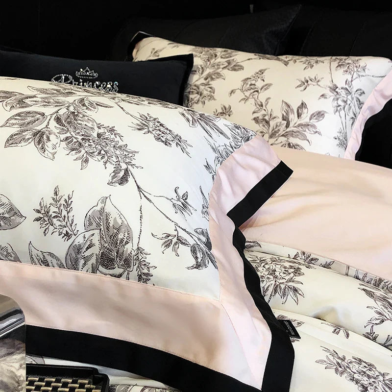 Afralia™ Luxury Vintage Egyptian Cotton Bedding Set with Digital Printing