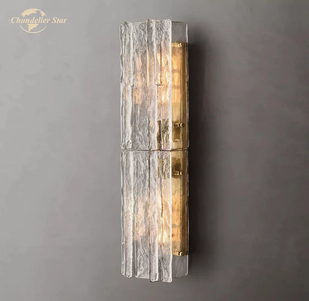 Afralia™ Glass Wall Sconce LED Light Fixture - Modern Lattice Wall Lamp Fixture