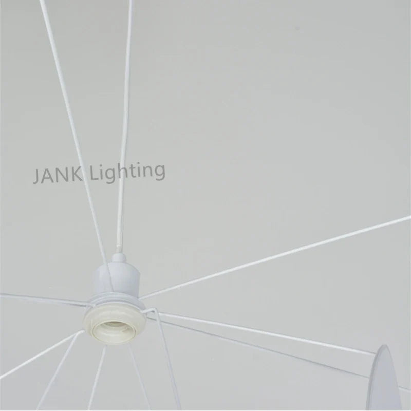 Afralia™ Leaf Grid Chandelier: Designer White Fabric Screen Suspension Lighting for Kitchen Island, Living Room, Bedroom