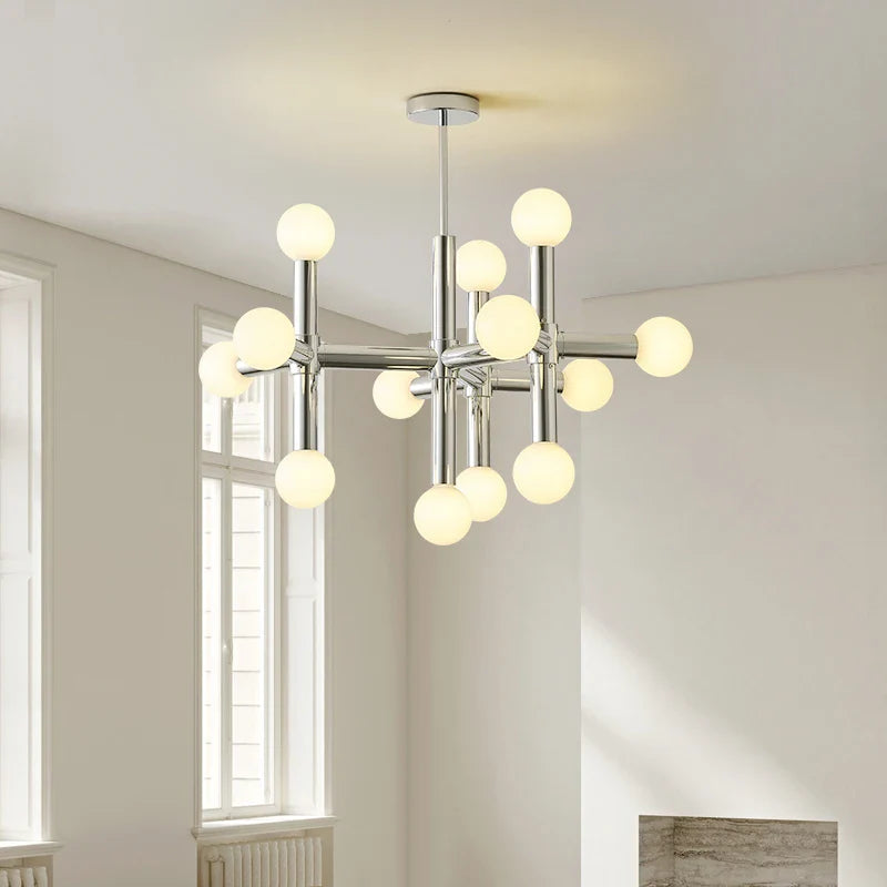 Afralia™ Bauhaus Glass Hanging Ceiling Lamps LED Chandelier Room Decor for Living Bedroom