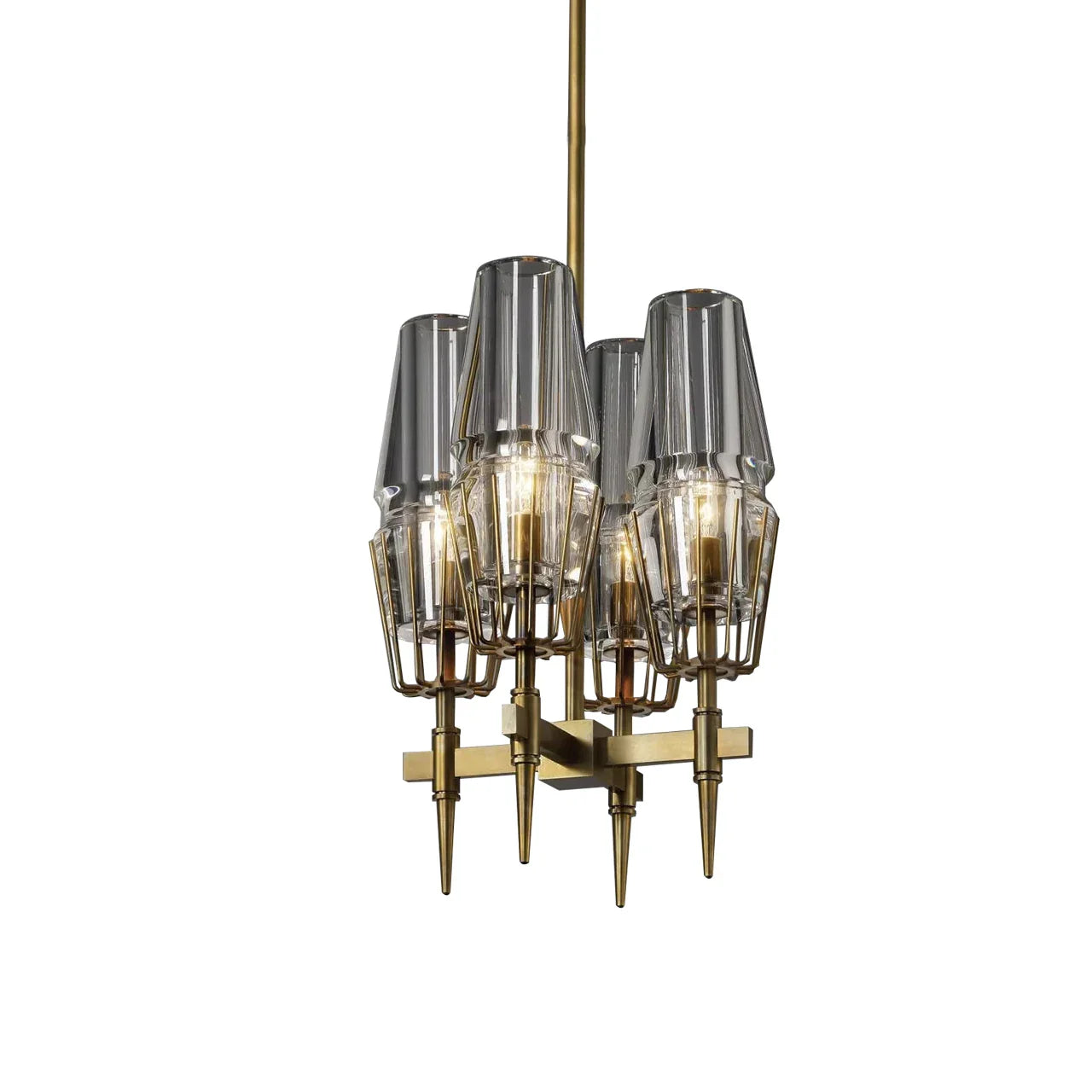 Afralia™ Brass Crystal Chandelier Lights Foyer Dining Hanging Lamp Vintage Nordic Decor