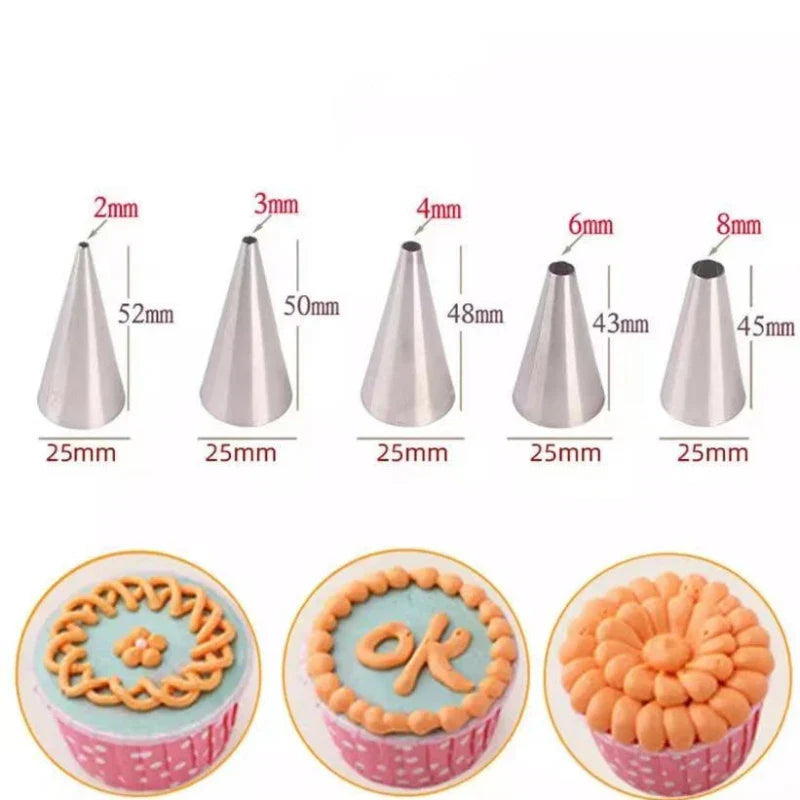 Afralia™ Stainless Steel Cake Nozzle: Chic Kitchen Bakeware for Fun Cake Decor