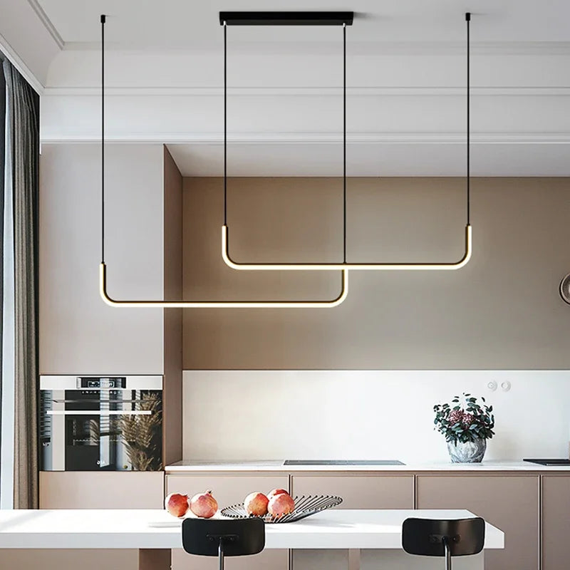 Afralia™ Modern LED Pendant Light - Simple Design Chandelier