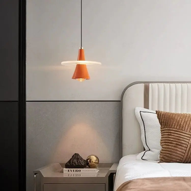 Afralia™ LED Flying Saucer Chandelier Modern Pendant Light for Dining Bedroom - Frisbi Italy Designer