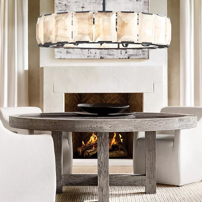 Afralia™ Retro American LED Crystal Chandelier Lighting for Living Room