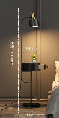 Afralia™ Modern Iron Drawer Floor Lamp for Living Room Bedroom LED Light