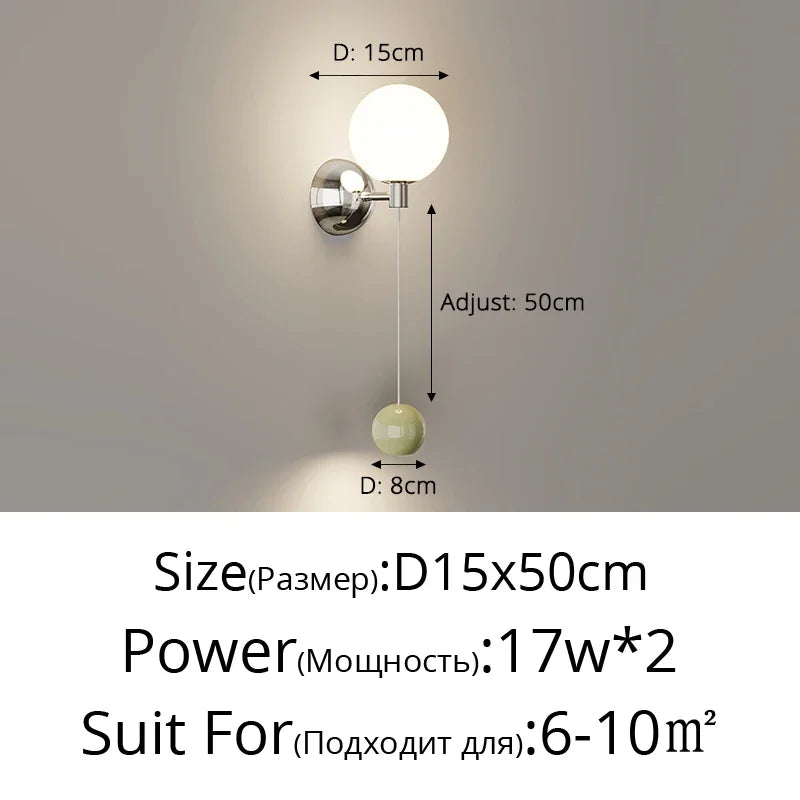 Afralia™ Modern Nordic LED Wall Lamp for Dining Room Bedroom Home Décor