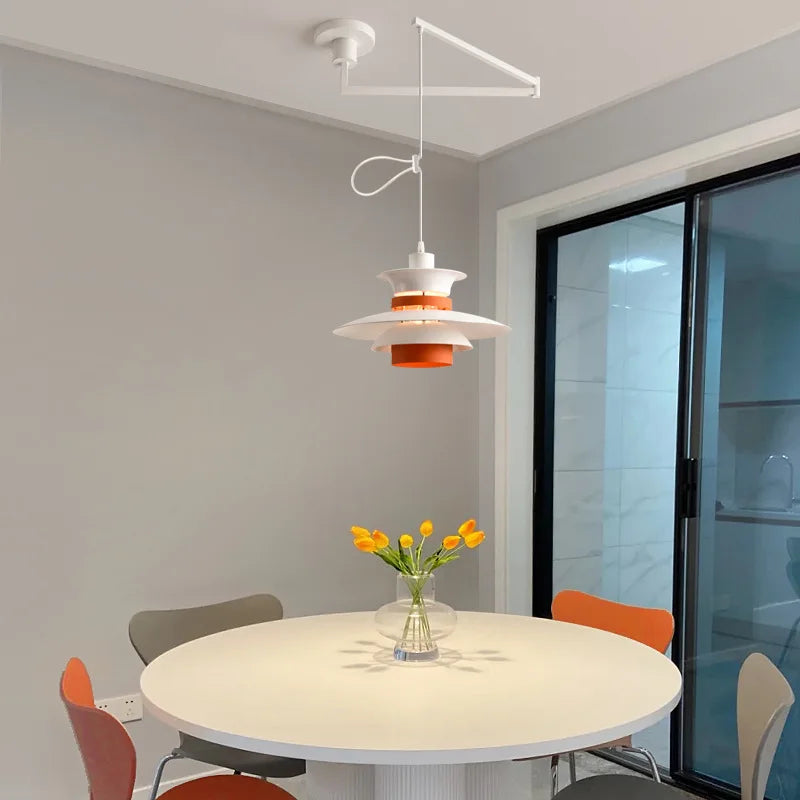 Afralia™ Colorful Umbrella Pendant Light 50cm Led Hanging Lamp for Living Room and Kitchen