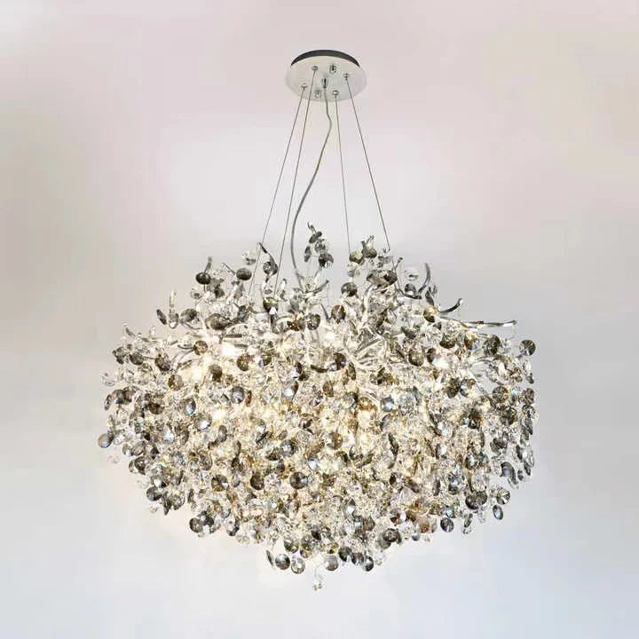 Afralia™ Gold Crystal Ceiling Chandelier: Luxury Lighting for Living Room, Dining Room, Bedroom.