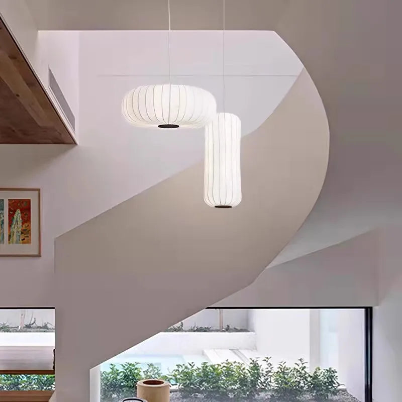 Afralia™ Silk Pendant Light: Elegant Noguchi Lamp for Living Room, Bedroom Decor