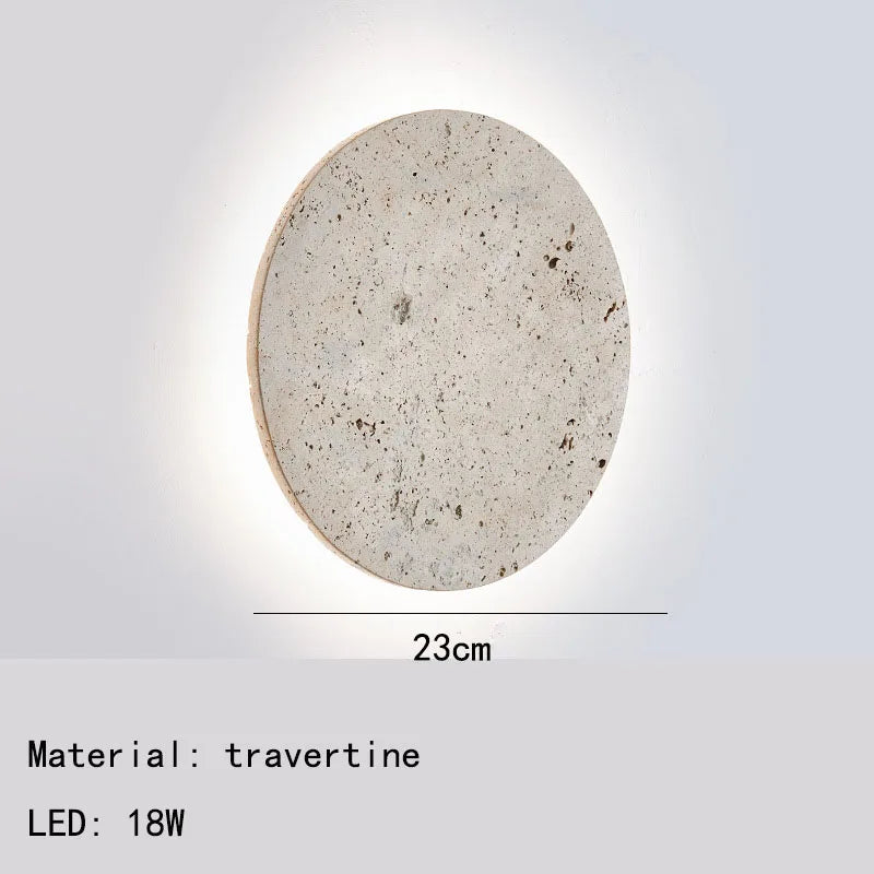 Afralia™ Natural Stone Wall Light Minimalist Design Bedroom Dining Room Beige Wall Lamp