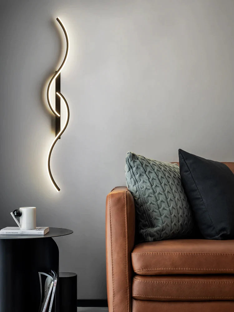 Afralia™ Minimalist Strip Wall Lamp Set for Living Room, TV and Bedroom.