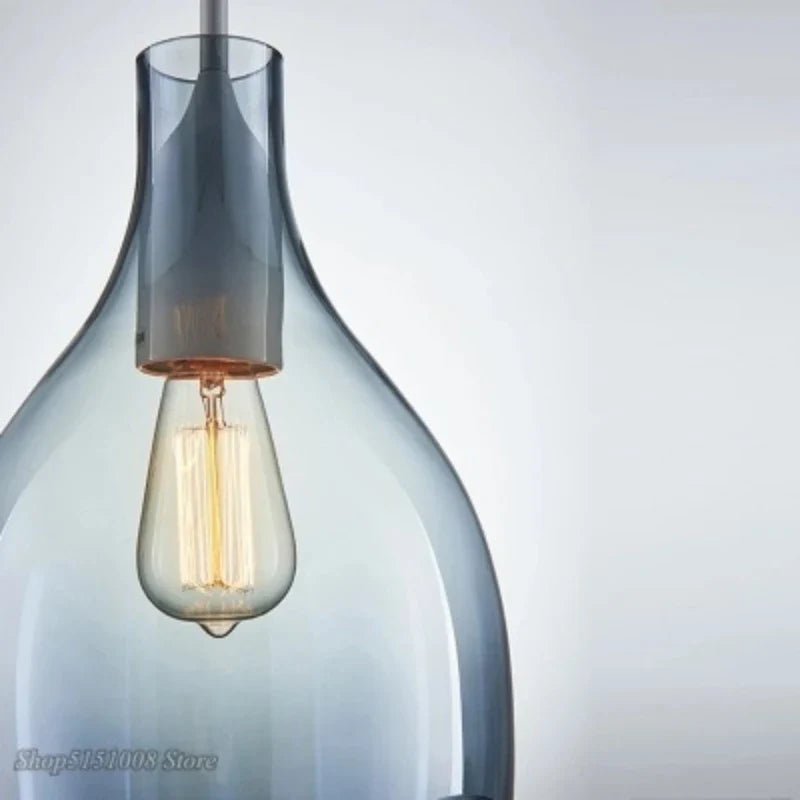 Afralia™ Glass Pendant Lights: Modern Wine Bottle Lamps for Living Room, Bedroom, Kitchen