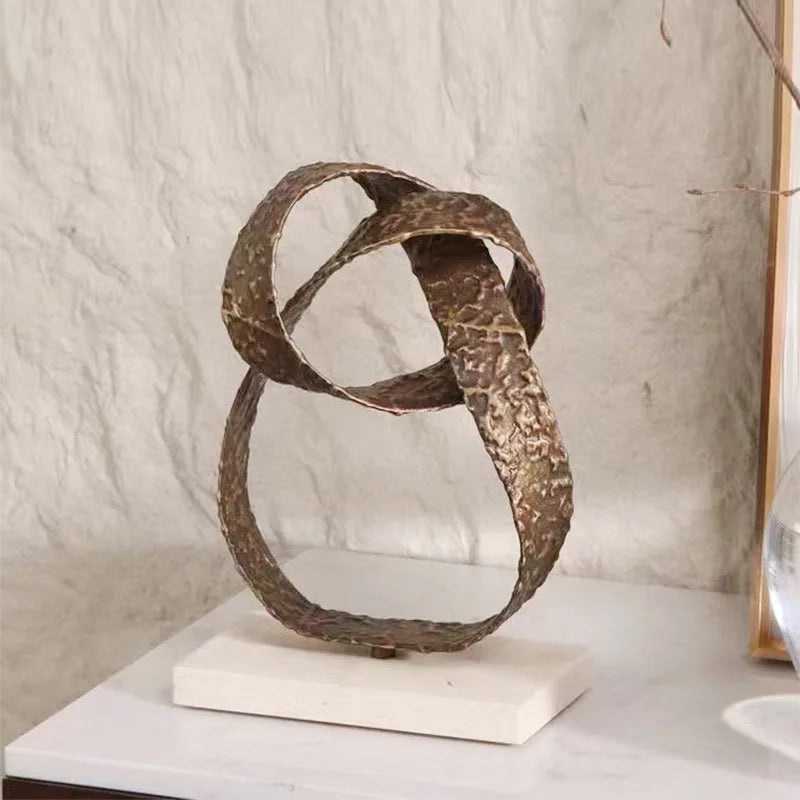 Afralia™ Geometric Sphere Pendant Metal Figurine Home Decor Accessory