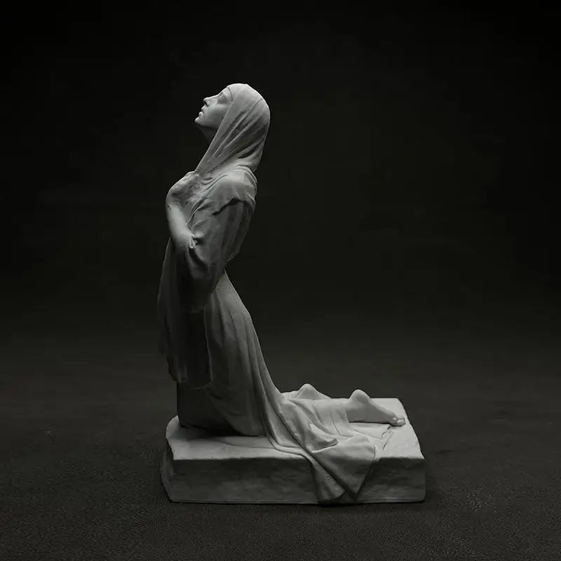 Afralia™ Christian Pray Sculpture Resin Figurine Home Decor Artistic Handicrafts