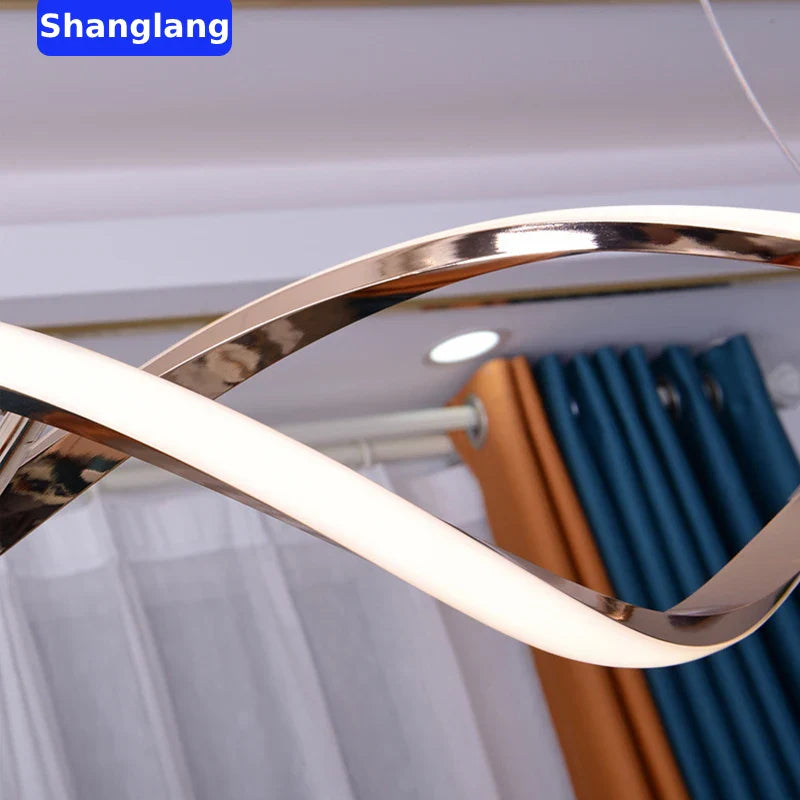 Afralia™ Modern Nordic LED Chandelier Chrome/Gold Plated Dimmable Pendant Lamp Fixtures