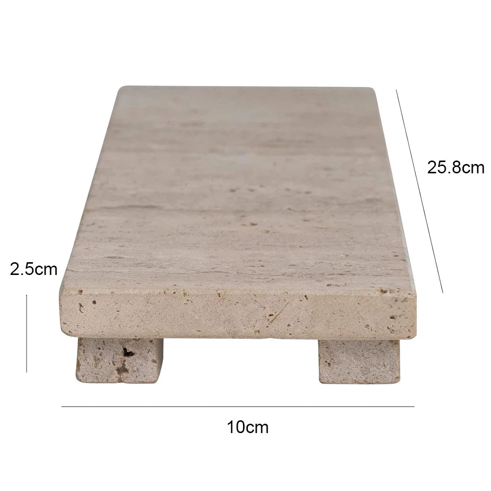 Afralia™ Travertine Footed Tray for Kitchen Sink