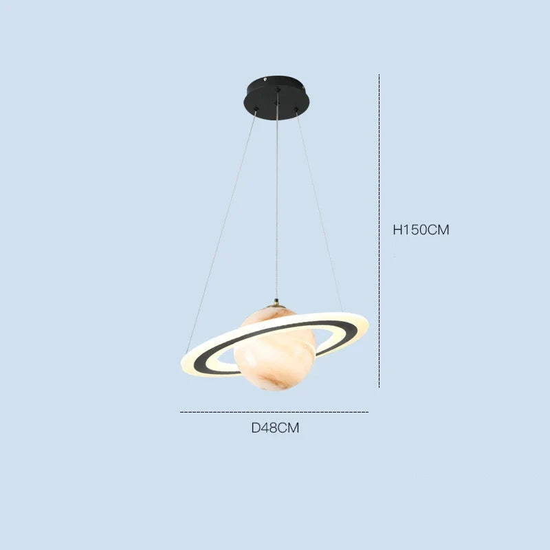 Afralia™ Planet Chandelier Kids Room Pendant Light | Living Bedroom Kitchen Hanging Lamp