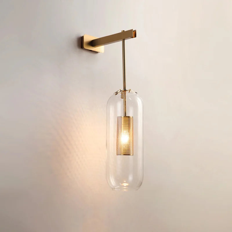 Afralia™ Nordic Glass Wall Lights for Bedroom Decor and Study - Modern Black Wall Lamp