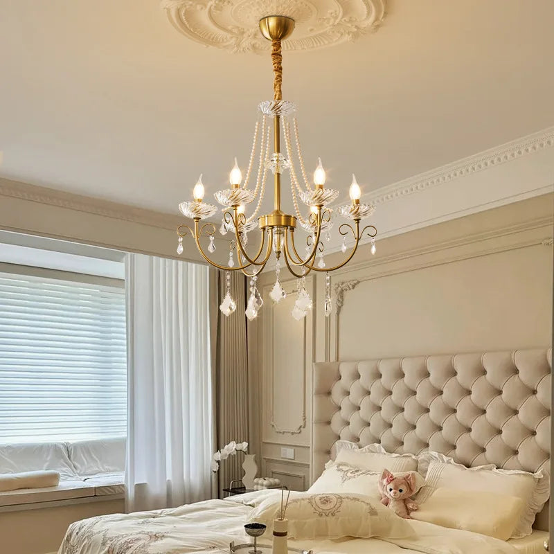 Afralia™ Crystal LED Chandelier Living Room Luxury Lighting E14 Pendant Lamparas