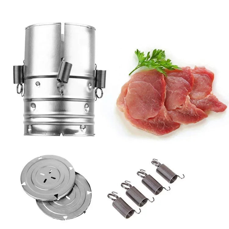 Afralia™ Stainless Steel Round Meat Press Maker Kitchen Gadget for Easy Meat Preparation