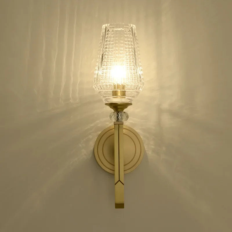 Afralia™ Crystal Copper Wall Lamp for Luxe Home Decor