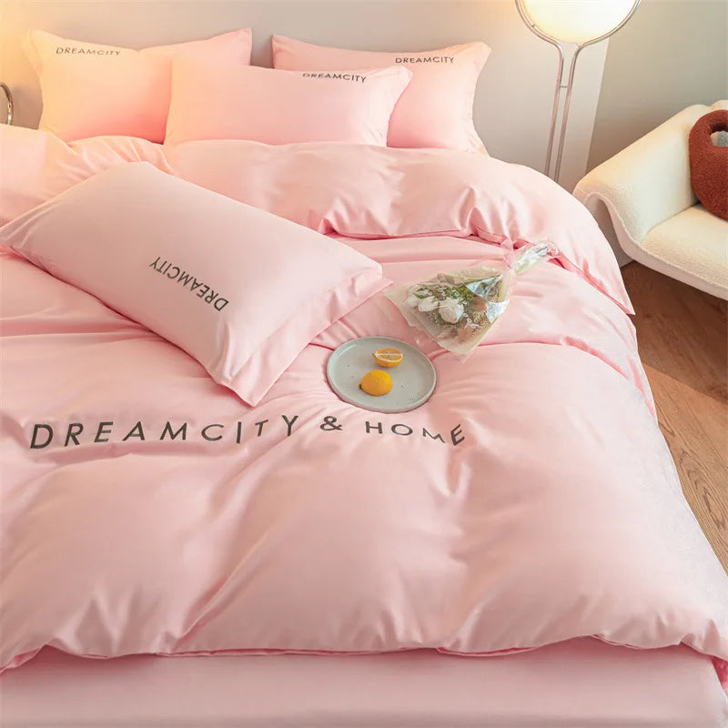 Afralia™ Color Matching Bedding Set: Smooth & Breathable Duvet Cover for All Seasons