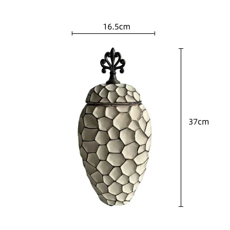 Afralia™ Geometric Diamond Check Ceramic Vase: Home Decor Floral Arrangement & Accessories