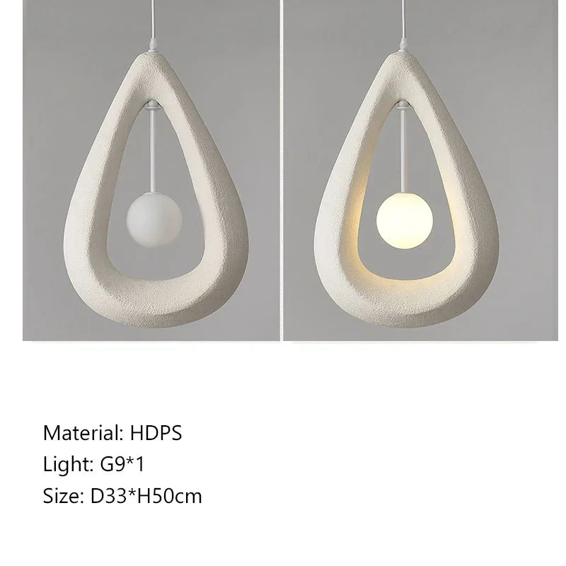 Afralia™ Nordic Wabi Sabi Pendant Lights for Stylish Dining Room and Bedroom Decor