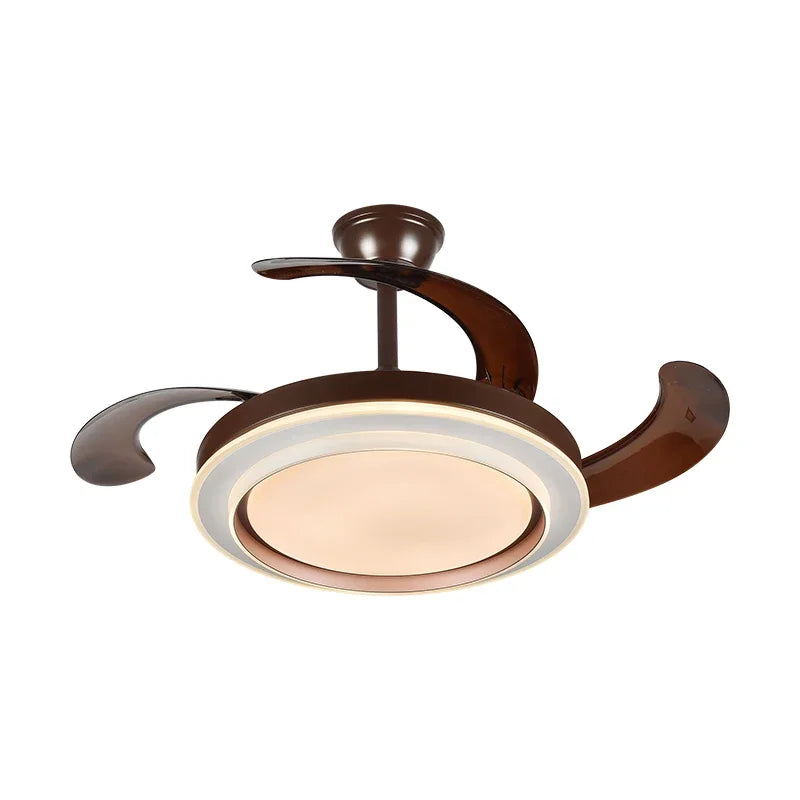 Afralia™ Copper Ceiling Fan Lights Remote Control 36/42inch Gold Fan Lamps