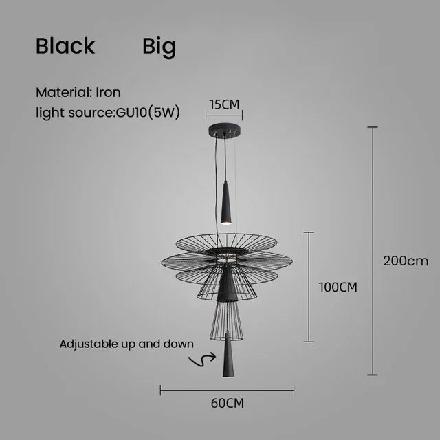 Afralia™ Iron Art Dinning Room Pendant Light in Black/Gold - Modern Nordic LED Fixture