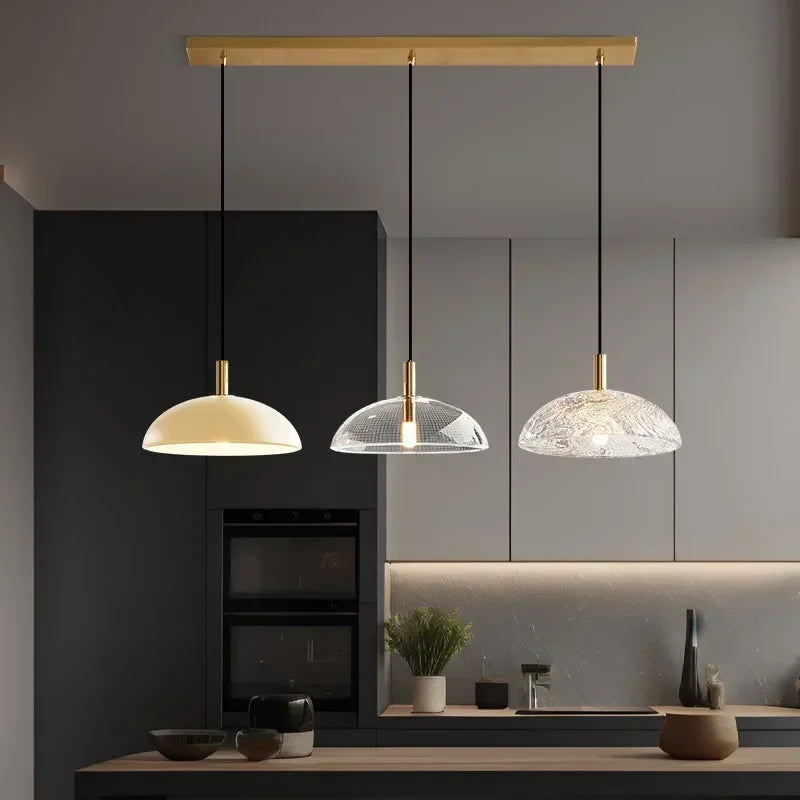 Afralia™ Glass Pendant Light: Stylish Ceiling Hanging Lamp for Home and Restaurant Decor