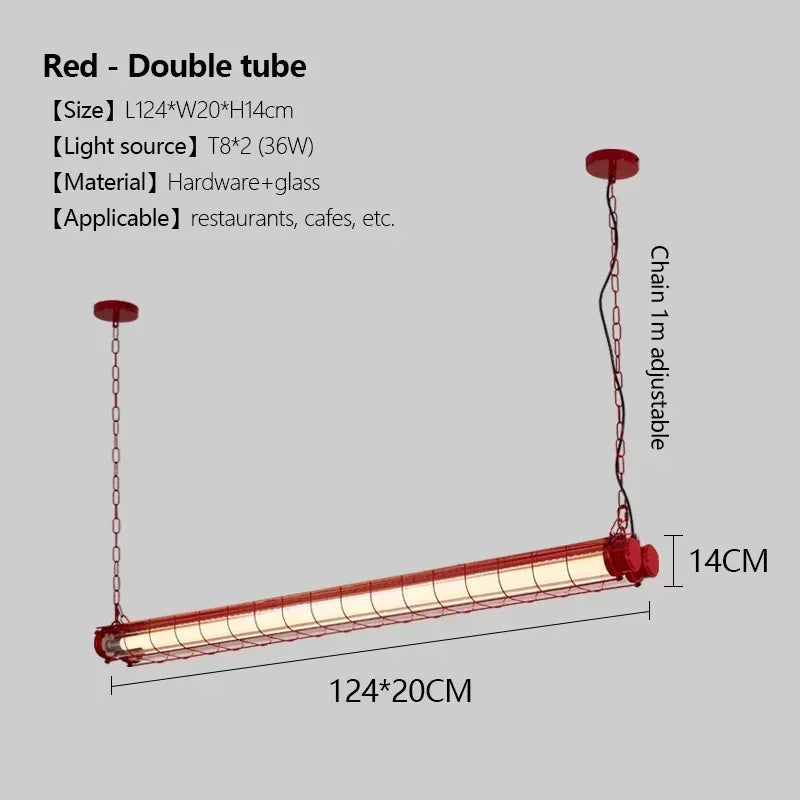 Afralia™ Long Bar Restaurant Pendant Light: Industrial Style for Coffee Shop and Office