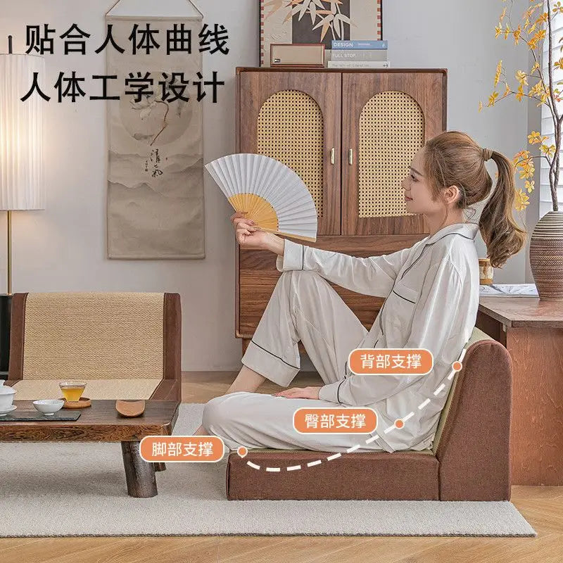 Afralia™ Japanese Style Tatami Chairs, Room Chairs, Legless Chairs, Bay Windows Chairs, Backrest Chairs