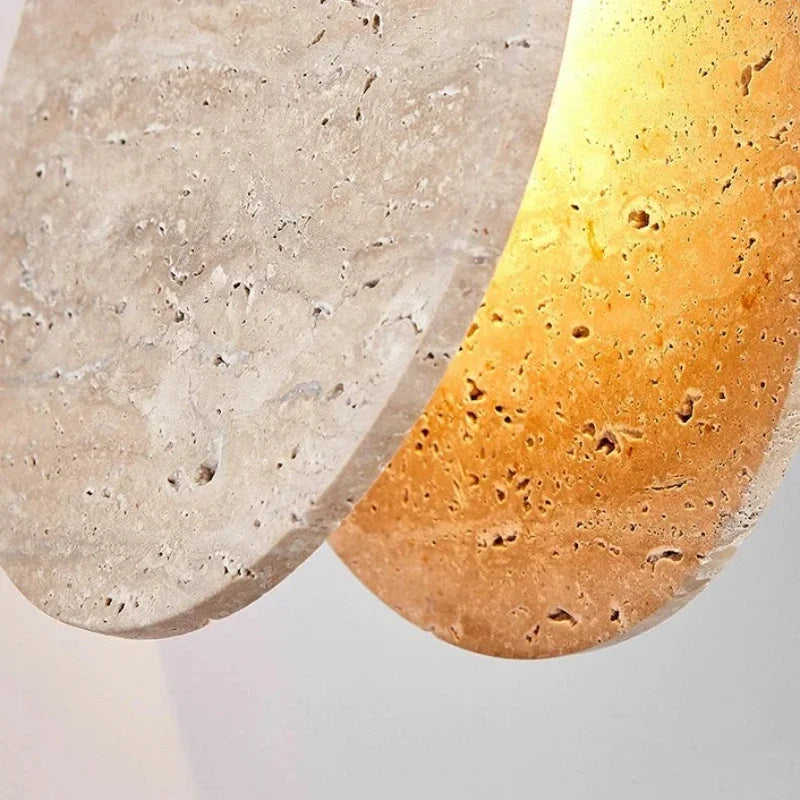 Afralia™ Stone Cream Chandelier: Elegant Pendant Lighting for Bedroom and Beside Tables