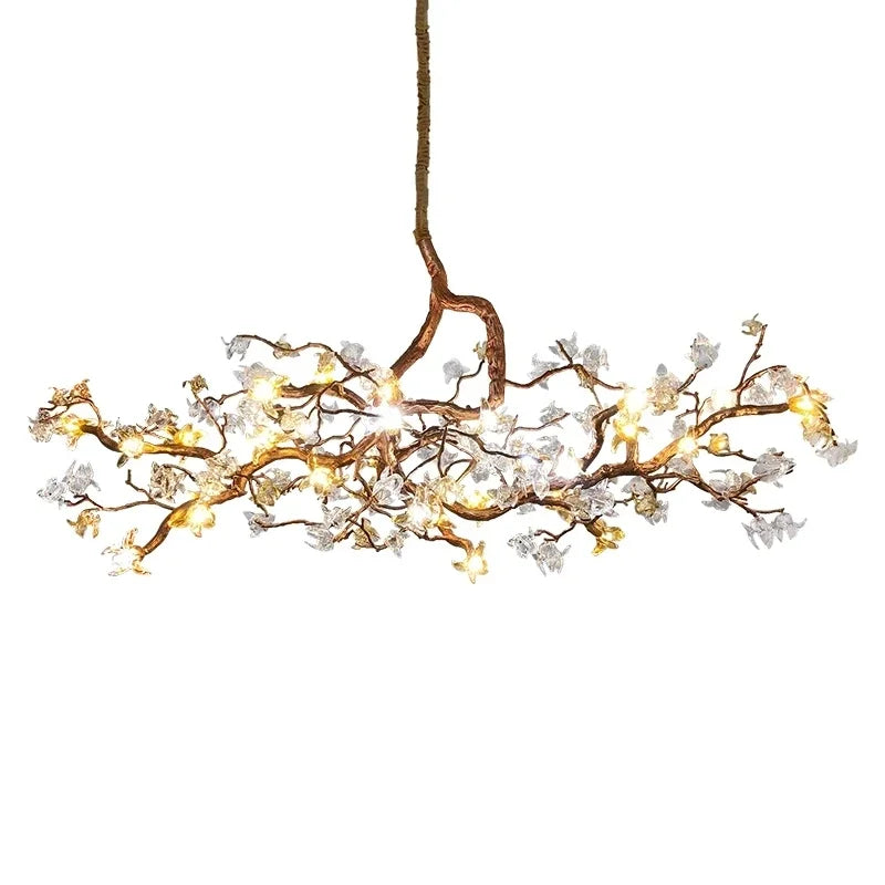 Afralia™ Copper Branch Pendant Chandelier for Luxury Living Room & Restaurant